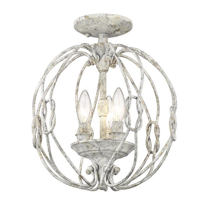 Golden Antoinette 3-Light Ceiling Light in Oyster Golden Antoinette 3-Light Ceiling Light in Oyster