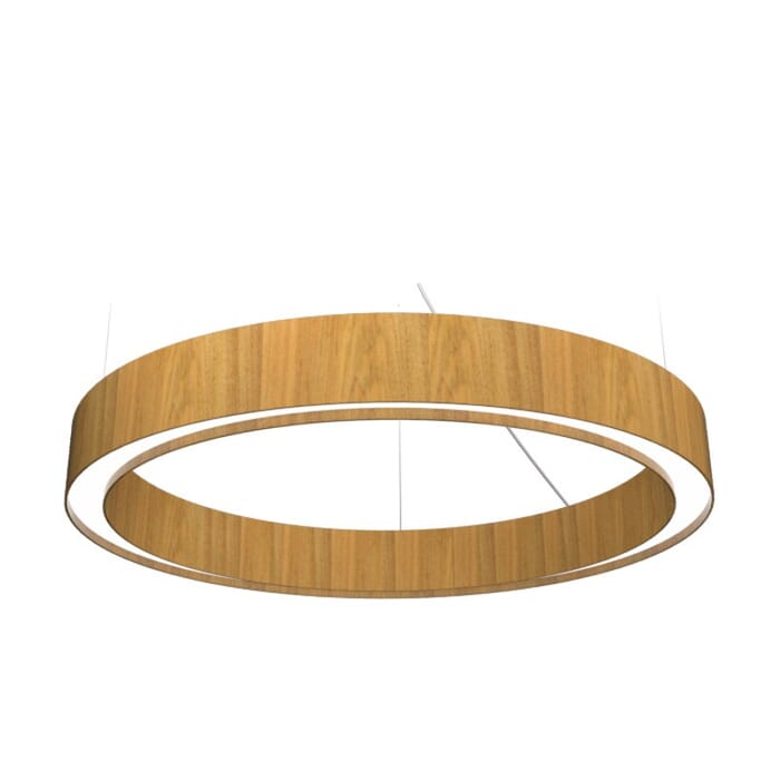 Cylindrical LED Pendant in Louro Freijo Cylindrical LED Pendant in Louro Freijo