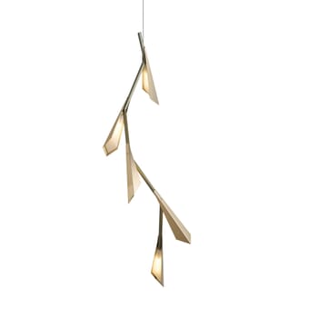 Hubbardton Forge 16" Quill LED Pendant in Soft Gold