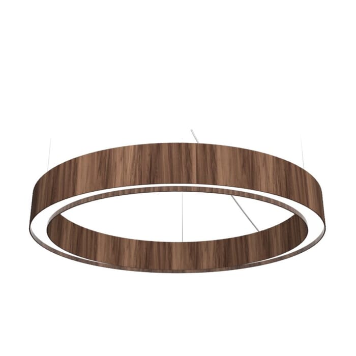 Cylindrical LED Pendant in American Walnut Cylindrical LED Pendant in American Walnut