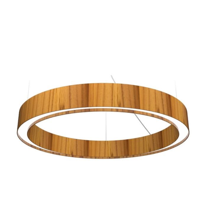 Cylindrical LED Pendant in Teak Cylindrical LED Pendant in Teak