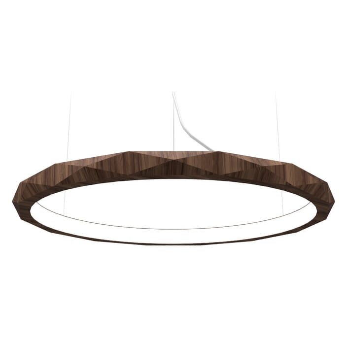 Facet LED Pendant in American Walnut Facet LED Pendant in American Walnut
