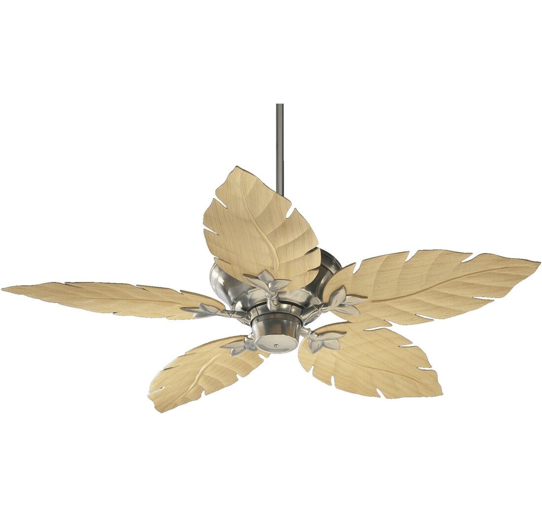 Quorum Monaco 52" Outdoor Ceiling Fan in Satin Nickel