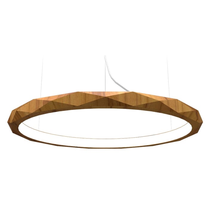 Facet LED Pendant in Teak Facet LED Pendant in Teak
