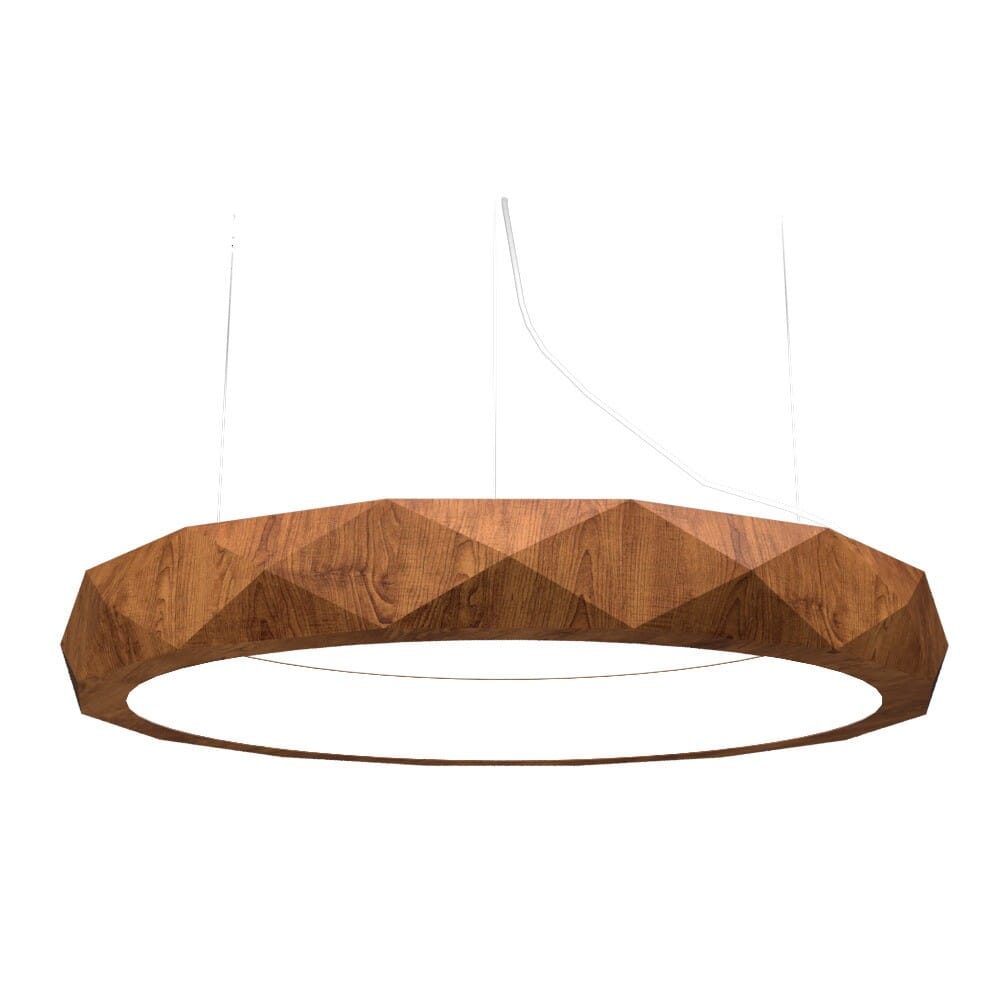 Facet LED Pendant in Imbuia