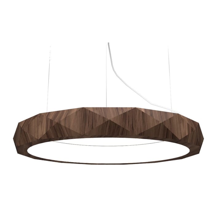Facet LED Pendant in American Walnut Facet LED Pendant in American Walnut