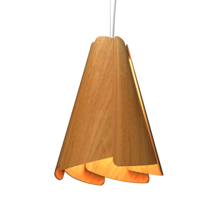 Fuchsia 1-Light Pendant in Louro Freijo Fuchsia 1-Light Pendant in Louro Freijo
