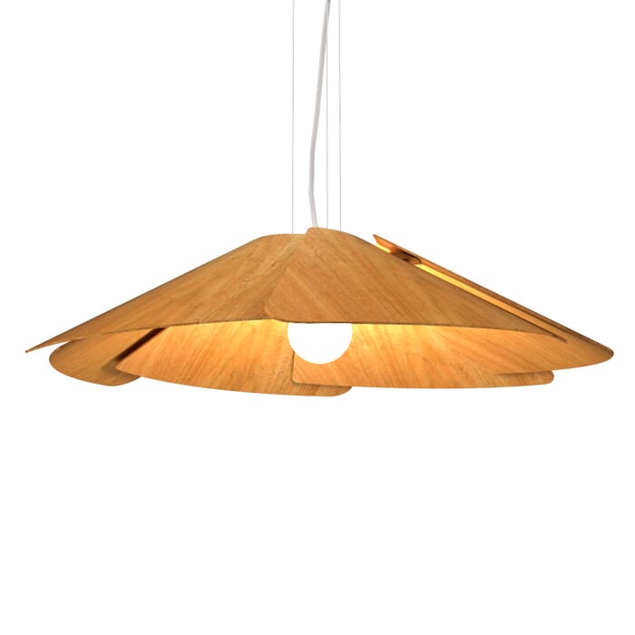 Fuchsia 1-Light Pendant in Louro Freijo Fuchsia 1-Light Pendant in Louro Freijo
