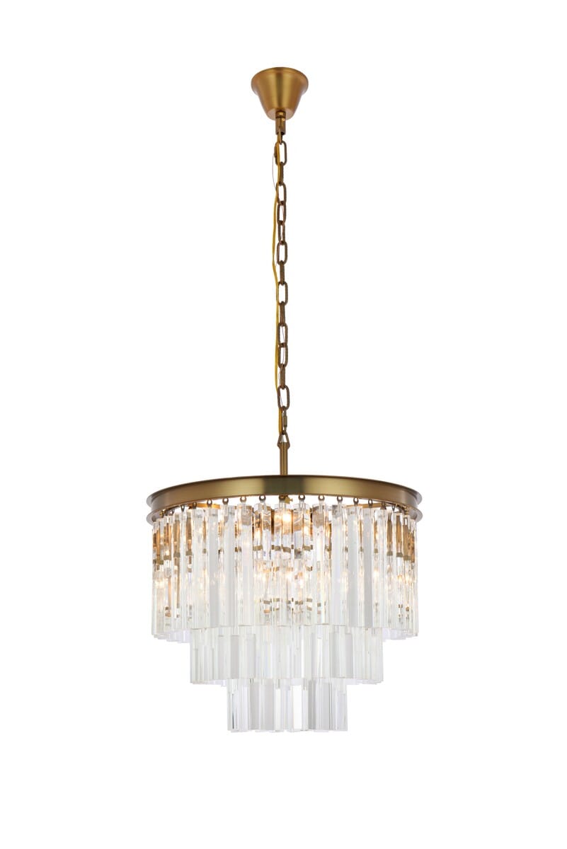 Sydney 9-Light Chandelier in satin gold