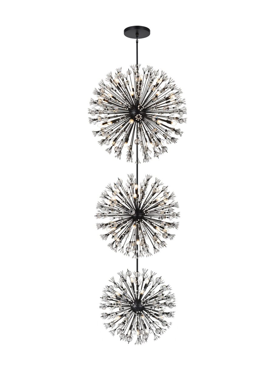 Vera 74-Light 7Chandelier in Black