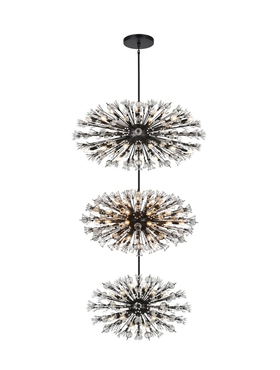 Vera 90-Light Chandelier in Black