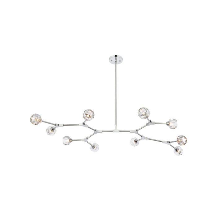 Zayne 10-Light Pendant in Chrome and Clear Zayne 10-Light Pendant in Chrome and Clear