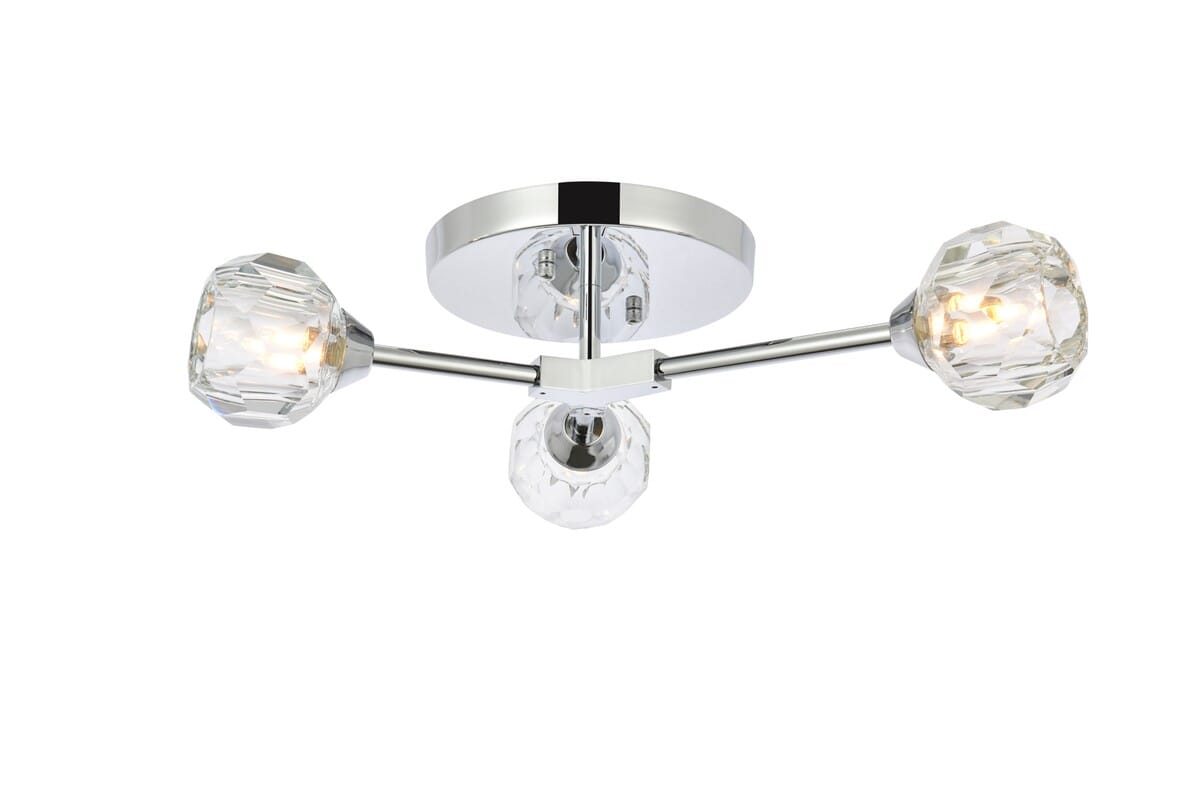 Zayne Collection Three Light Flush Mount