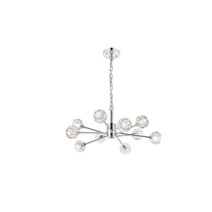 Graham 10-Light Pendant in Chrome and Clear Graham 10-Light Pendant in Chrome and Clear