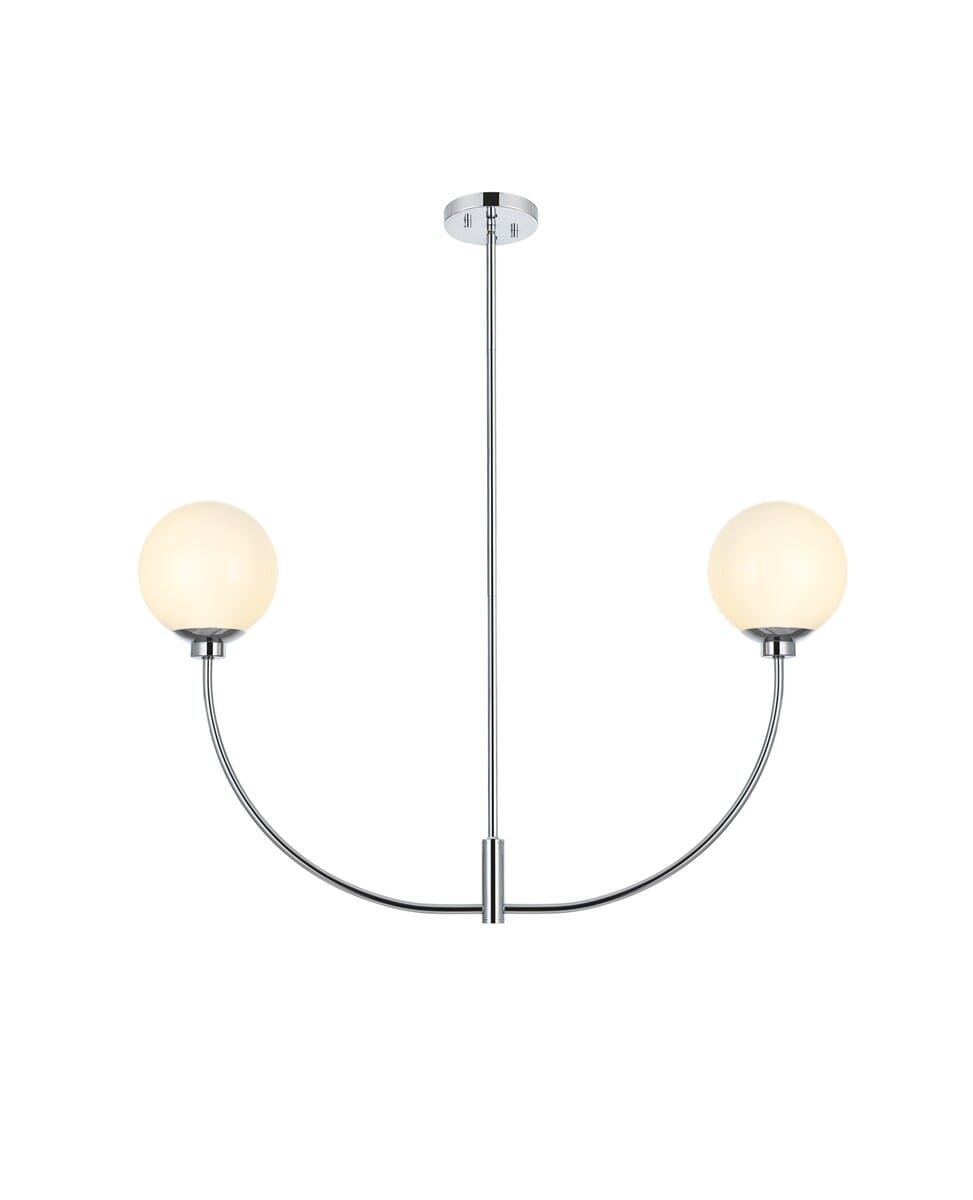 Nyomi 2-Light Chandelier in Chrome