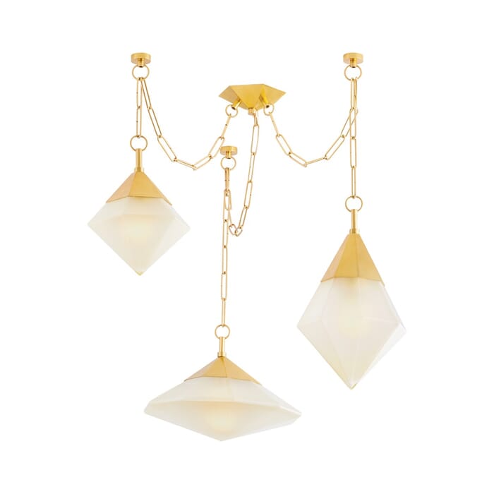 Three Light Chandelier by Corbett Lighting Three Light Chandelier by Corbett Lighting