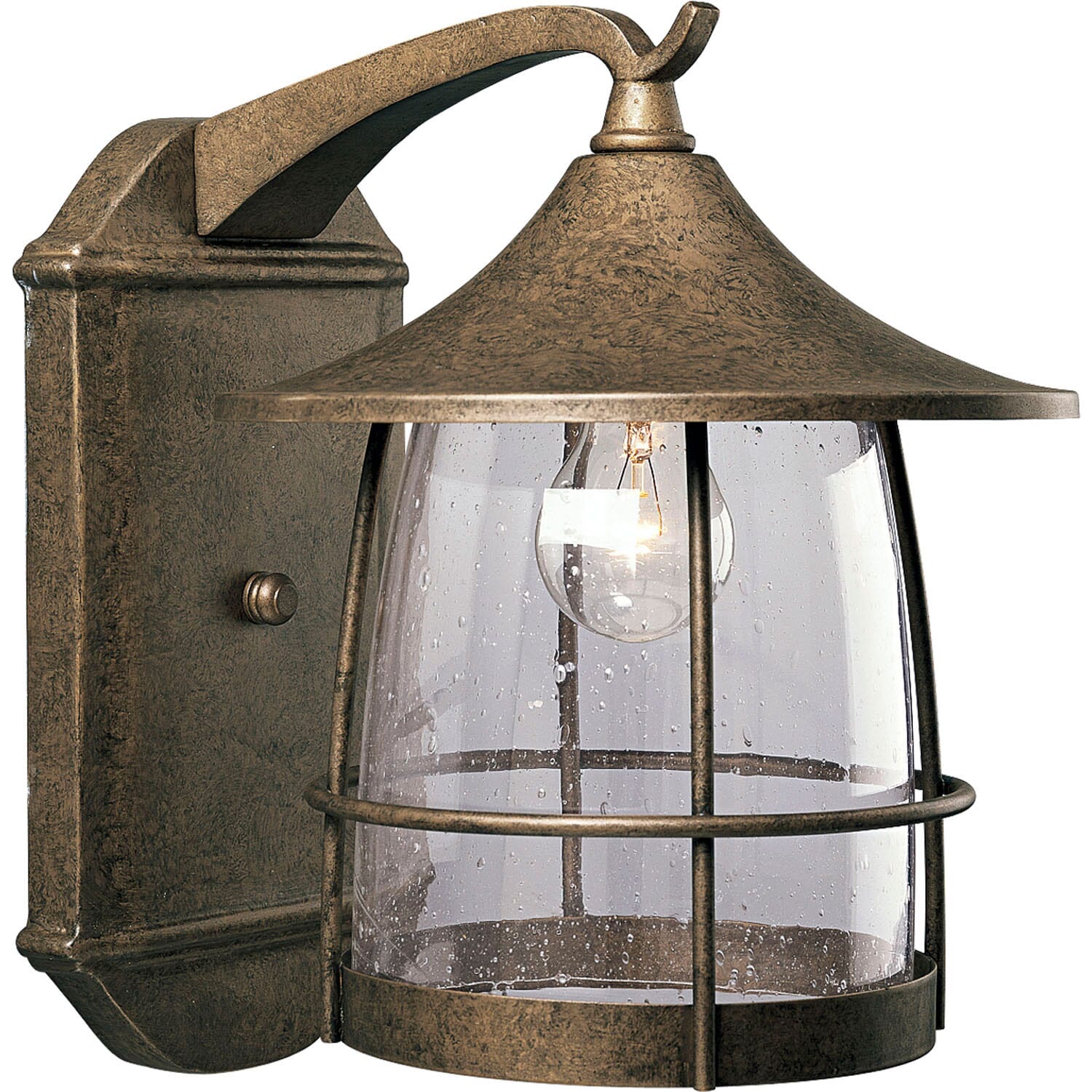 Burnished Chestnut One Light Wall Lantern from the Prairie Collection