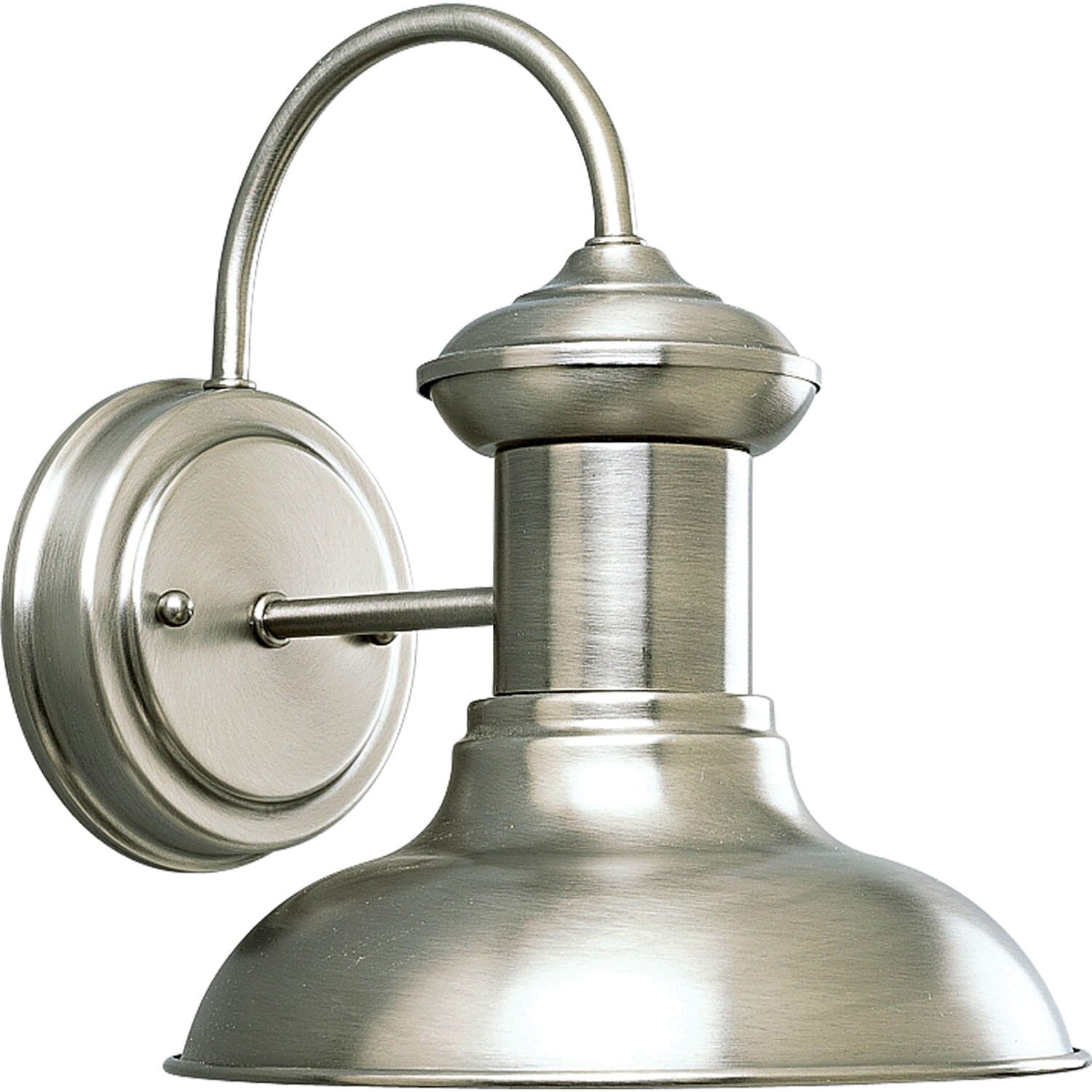 Antique Nickel One Light Wall Lantern from the Brookside Collection