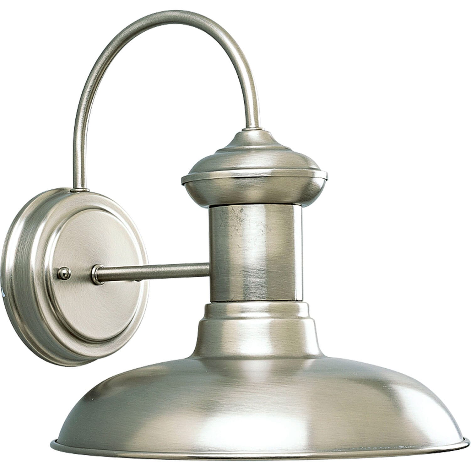 Antique Nickel One Light Wall Lantern from the Brookside Collection
