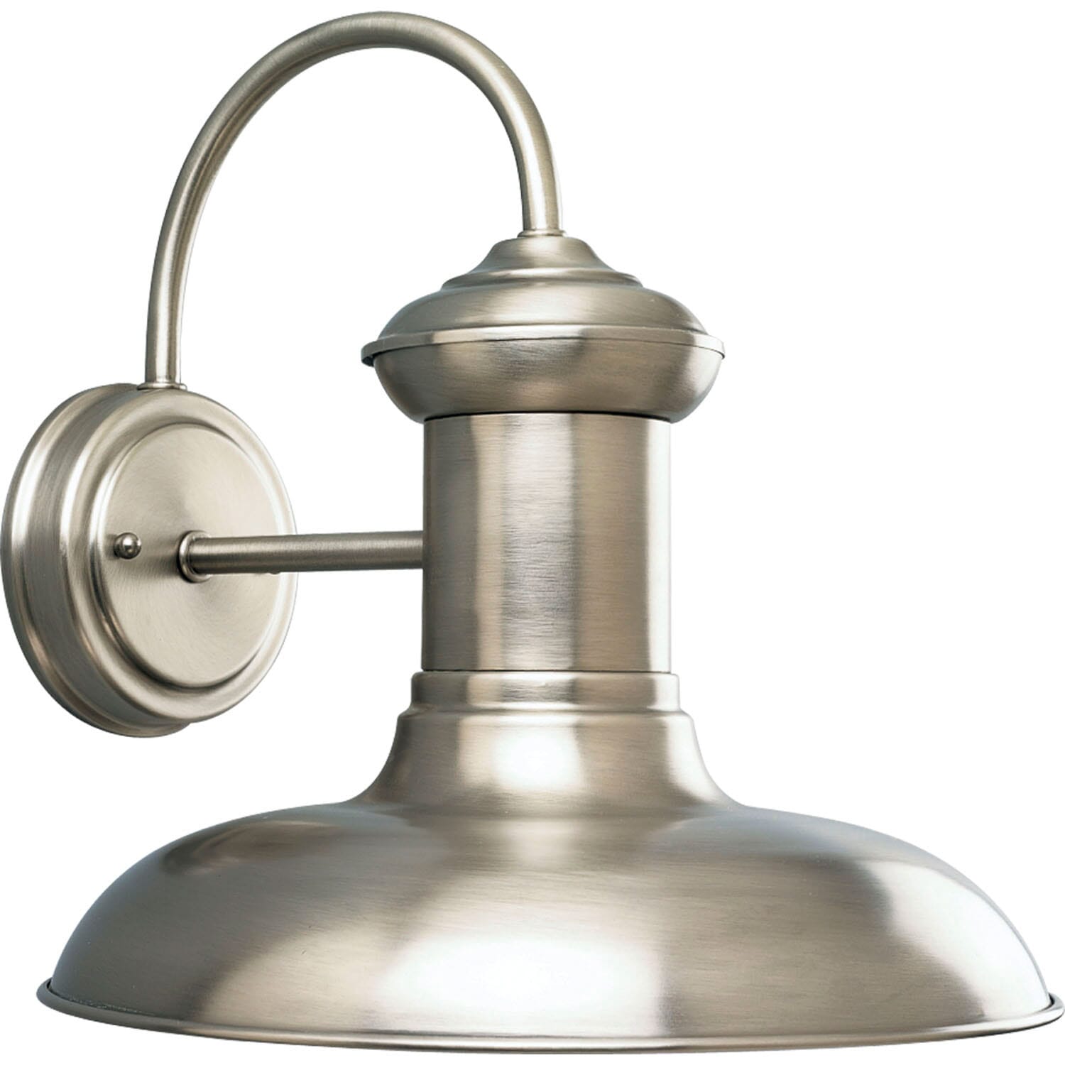 Antique Nickel One Light Wall Lantern from the Brookside Collection