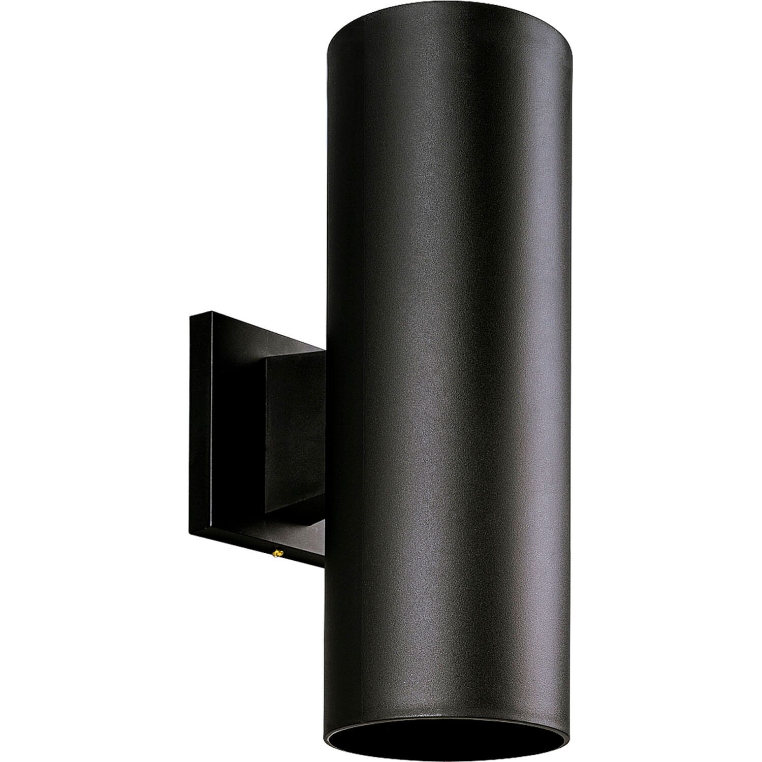 Black Two Light Outdoor Wall Mount from the Cylinder Collection