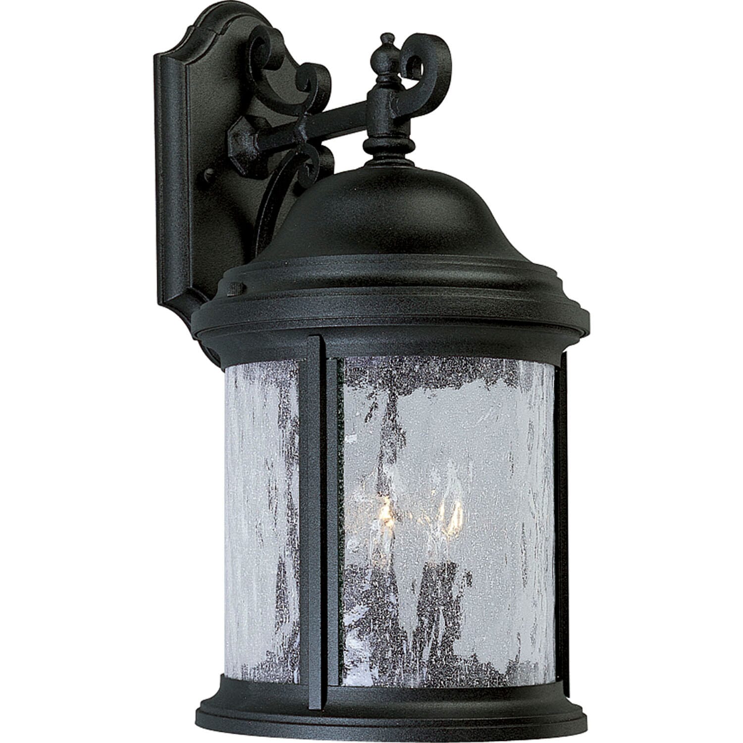 Textured Black Three Light Large Wall Lantern from the Ashmore Collection