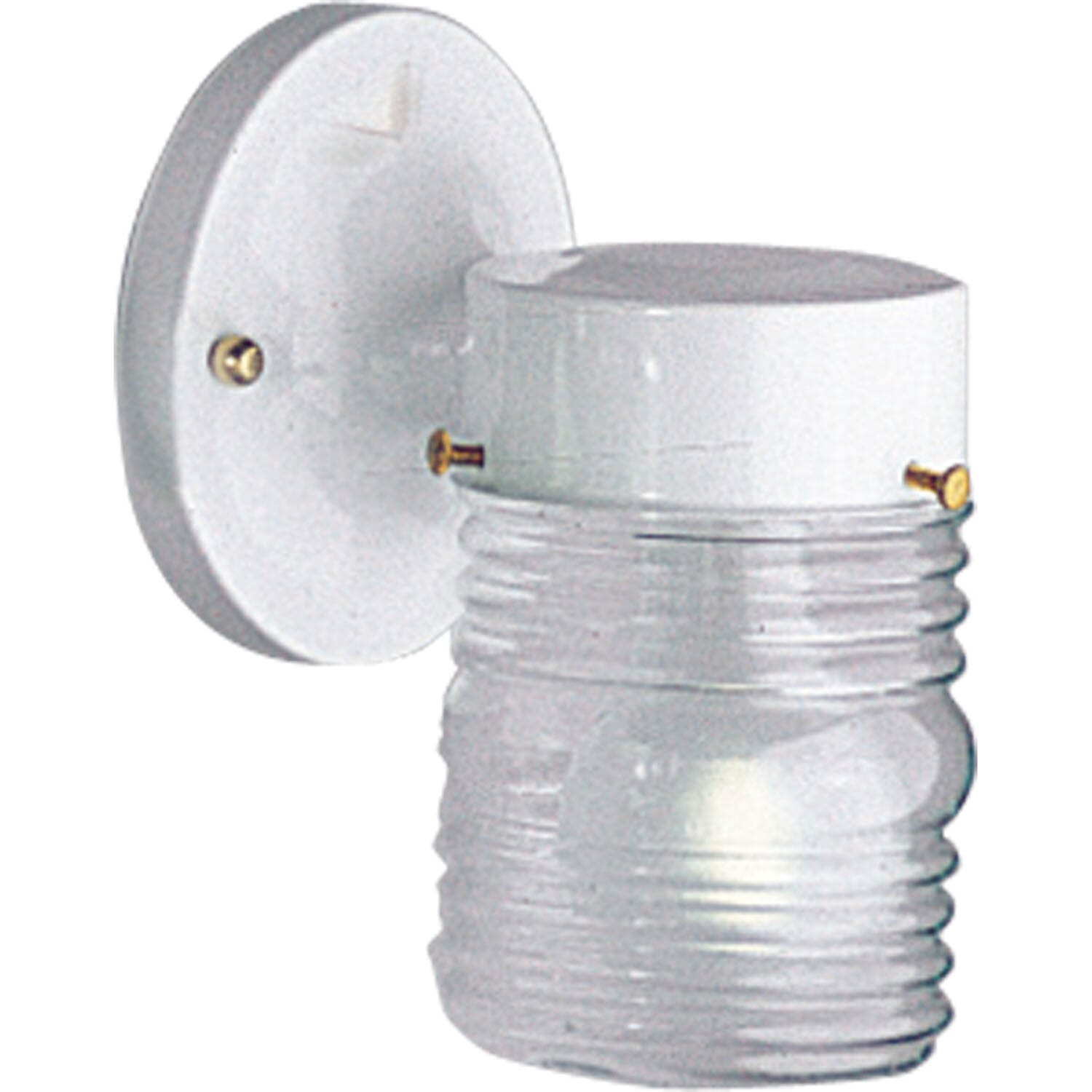 White One Light Wall Lantern from the Utility Lantern Collection