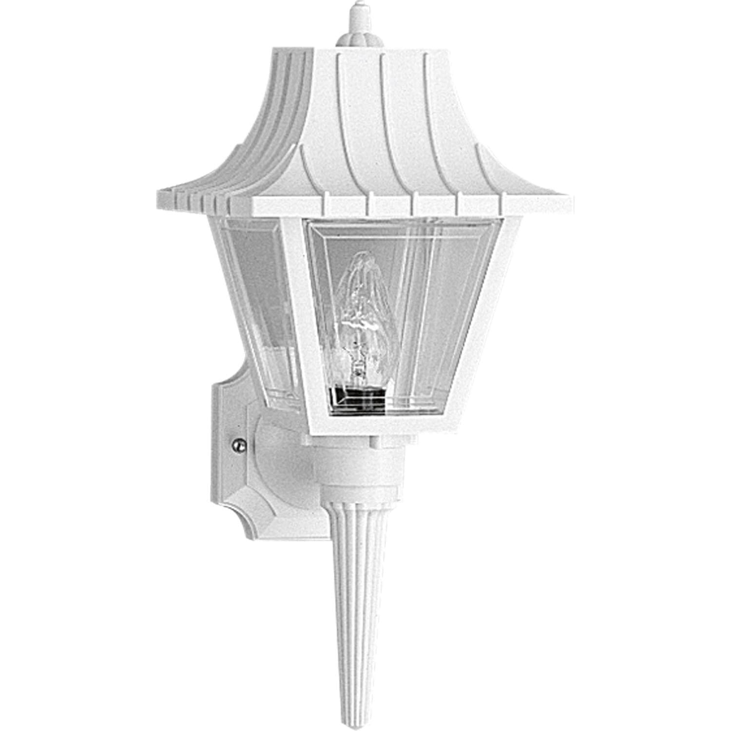 White One Light Wall Lantern from the Mansard Collection