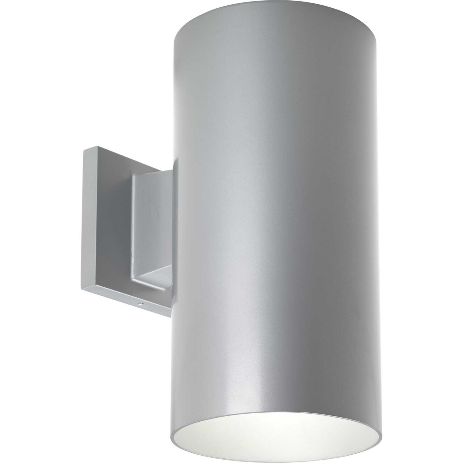Metallic Gray One Light Wall Lantern from the Cylinder Collection