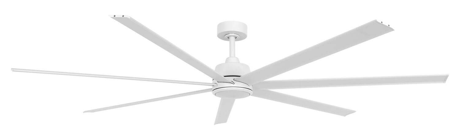 Atlanta 1-Light 72in Hanging Ceiling Fan in White