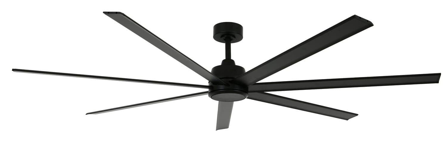 Atlanta 1-Light 72in Hanging Ceiling Fan in Black