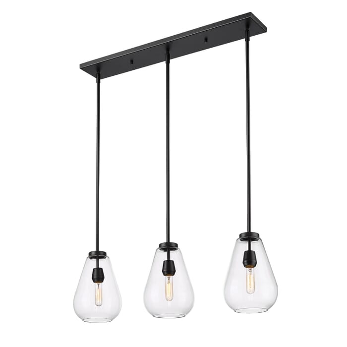 Three Light Linear Chandelier Three Light Linear Chandelier