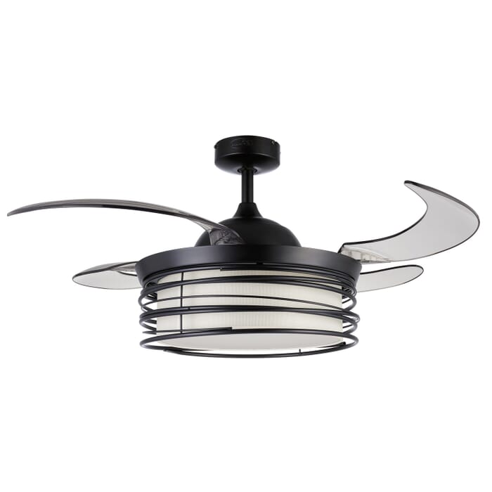 Luna 1-Light 48in Hanging Ceiling Fan in Black Luna 1-Light 48in Hanging Ceiling Fan in Black