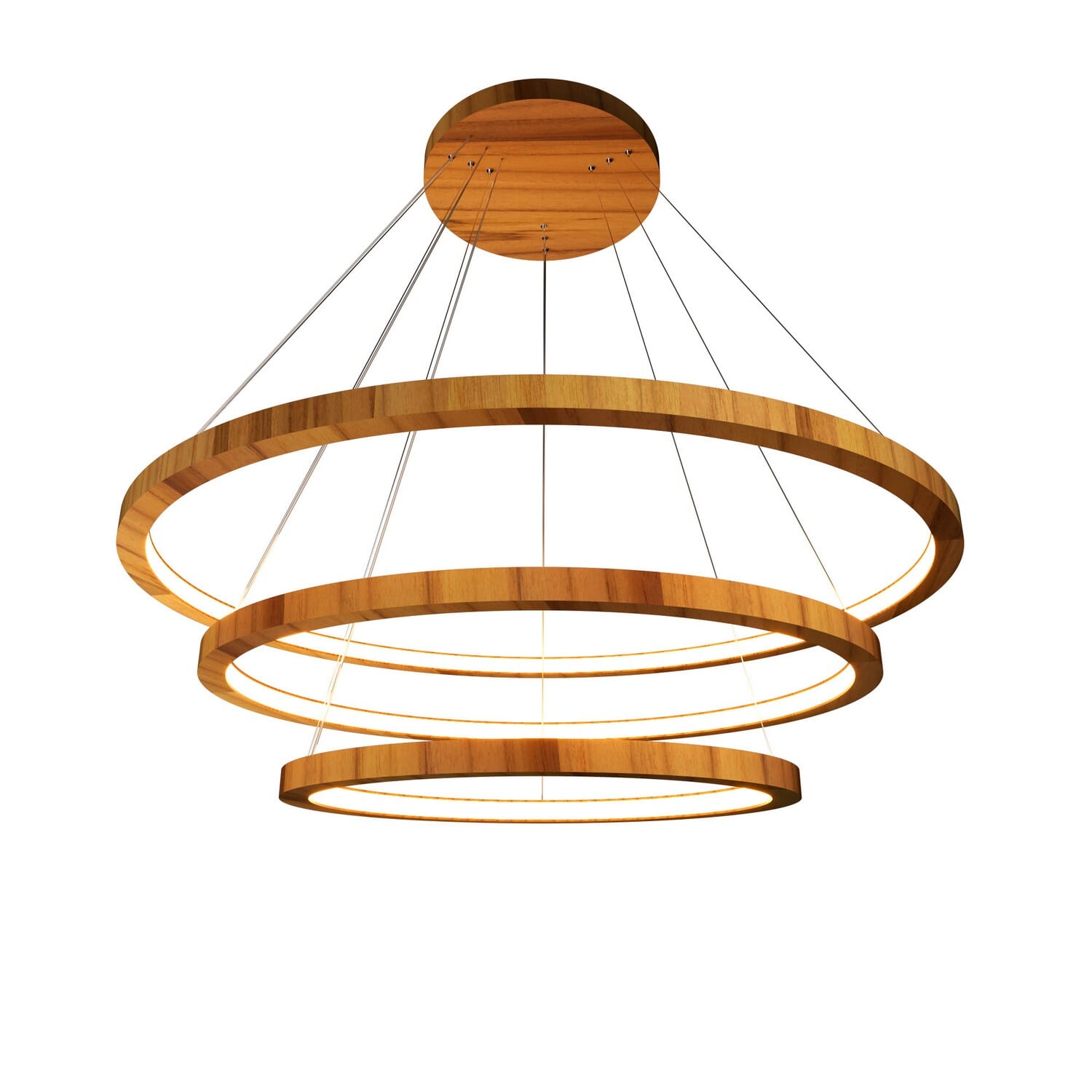 Frame LED Pendant in Teak