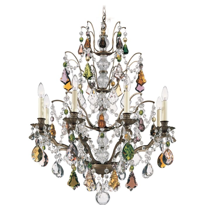 Eight Light Chandelier by Schonbek Eight Light Chandelier by Schonbek