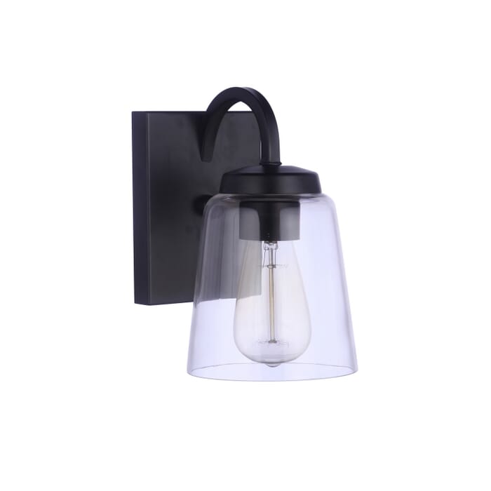 Elsa 1-Light Wall Sconce in Flat Black Elsa 1-Light Wall Sconce in Flat Black