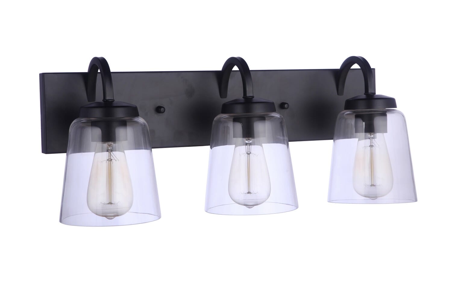 Elsa 3-Light Bathroom Vanity Light in Flat Black