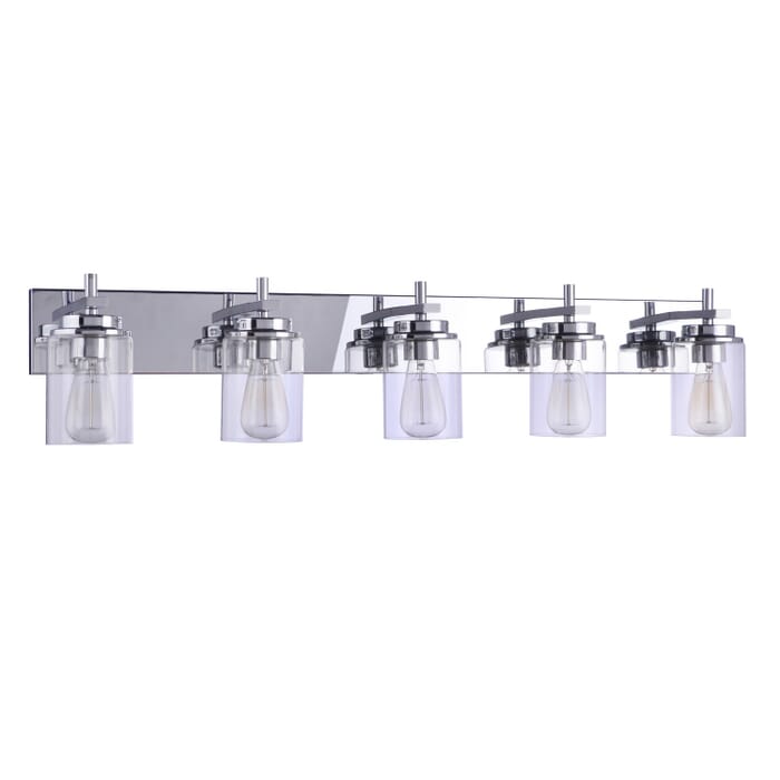Reeves 5-Light Bathroom Vanity Light in Chrome Reeves 5-Light Bathroom Vanity Light in Chrome