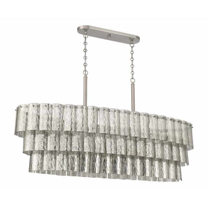 Museo 7-Light Island Pendant in Brushed Polished Nickel Museo 7-Light Island Pendant in Brushed Polished Nickel