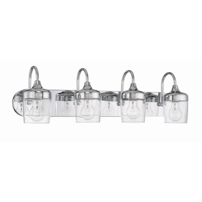 Wrenn 4-Light Bathroom Vanity Light in Chrome Wrenn 4-Light Bathroom Vanity Light in Chrome