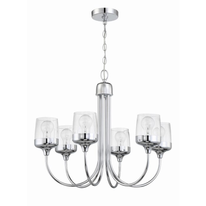 Wrenn 6-Light Chandelier in Chrome Wrenn 6-Light Chandelier in Chrome