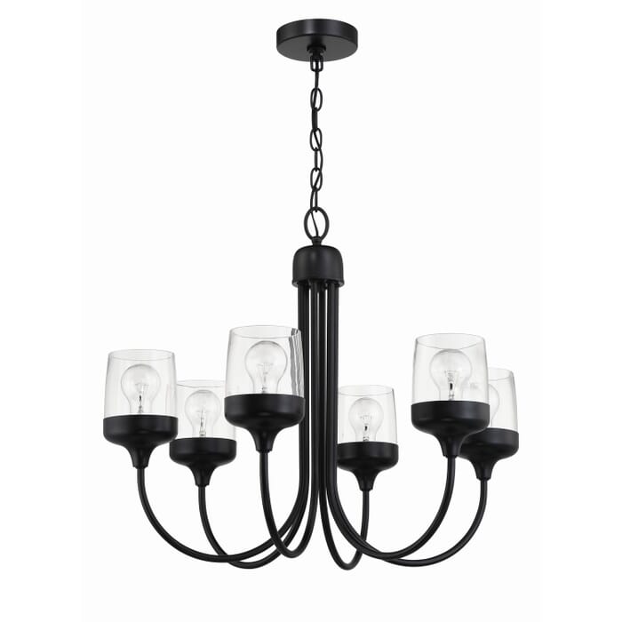 Wrenn 6-Light Chandelier in Flat Black Wrenn 6-Light Chandelier in Flat Black