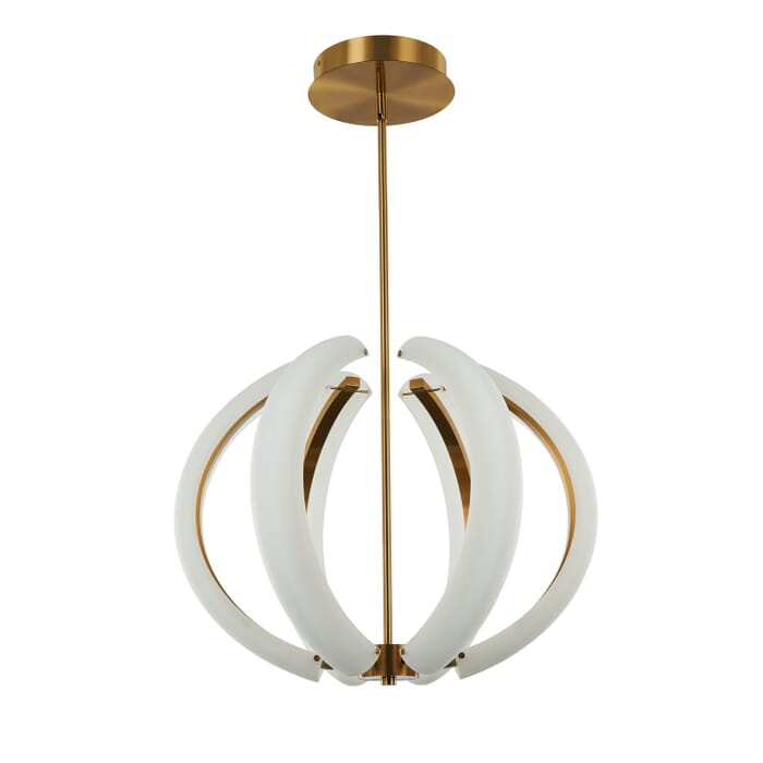 Unwind 6-Light LED Pendant in Satin Brass Unwind 6-Light LED Pendant in Satin Brass