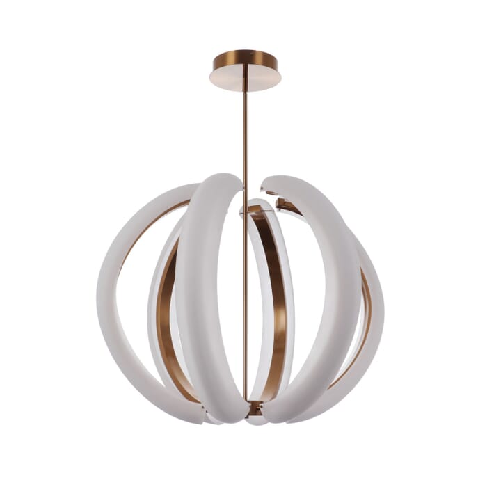Unwind 6-Light LED Pendant in Satin Brass Unwind 6-Light LED Pendant in Satin Brass