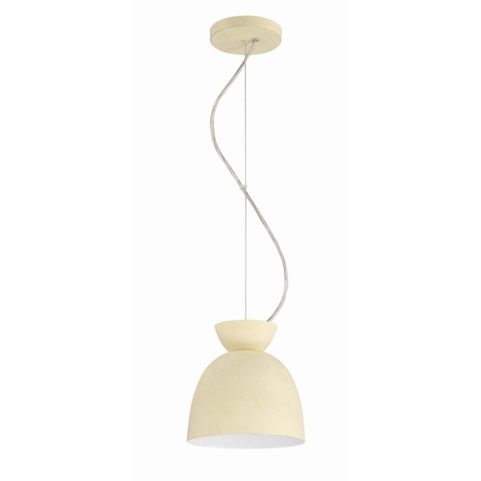 Ventura Dome 1-Light Mini Pendant in Cottage White Ventura Dome 1-Light Mini Pendant in Cottage White