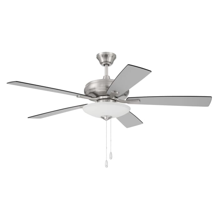 Eos Bowl 3-Light 52" Hanging Ceiling Fan in Brushed Polished Nickel Eos Bowl 3-Light 52" Hanging Ceiling Fan in Brushed Polished Nickel