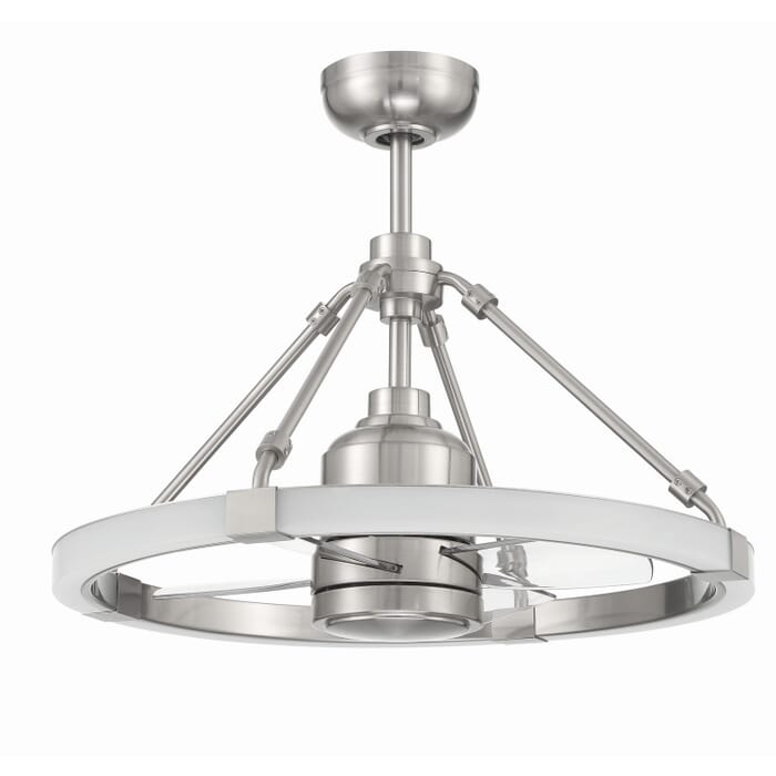 Levy 1-Light 19" Fandelier in Brushed Polished Nickel Levy 1-Light 19" Fandelier in Brushed Polished Nickel
