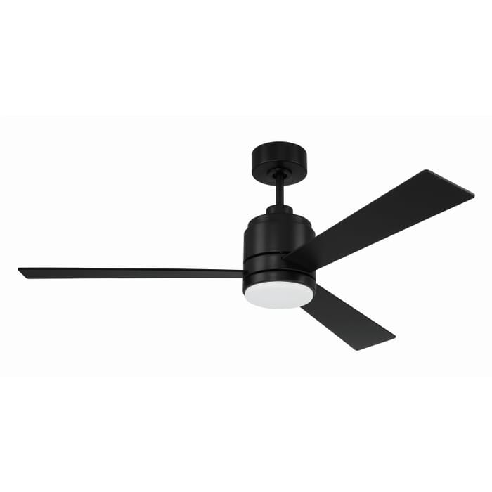 McCoy 3 Blade 1-Light 52" Hanging Ceiling Fan in Flat Black McCoy 3 Blade 1-Light 52" Hanging Ceiling Fan in Flat Black