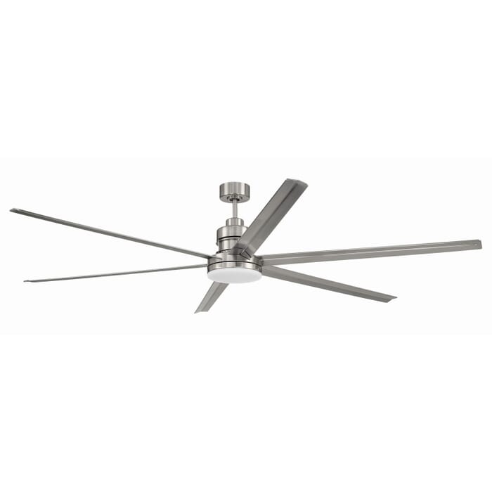 Mondo 80 1-Light 80" Hanging Ceiling Fan in Brushed Polished Nickel Mondo 80 1-Light 80" Hanging Ceiling Fan in Brushed Polished Nickel