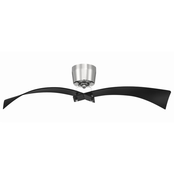Tern 52" Hugger Ceiling Fan in Flat Black with Polished Nickel Tern 52" Hugger Ceiling Fan in Flat Black with Polished Nickel